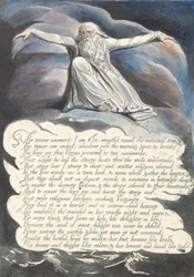 O Terror respondeu ..., placa 10 da America: A Prophecy, 1793 (gravura em relevo impressa em preto com caneta e tinta e wc)